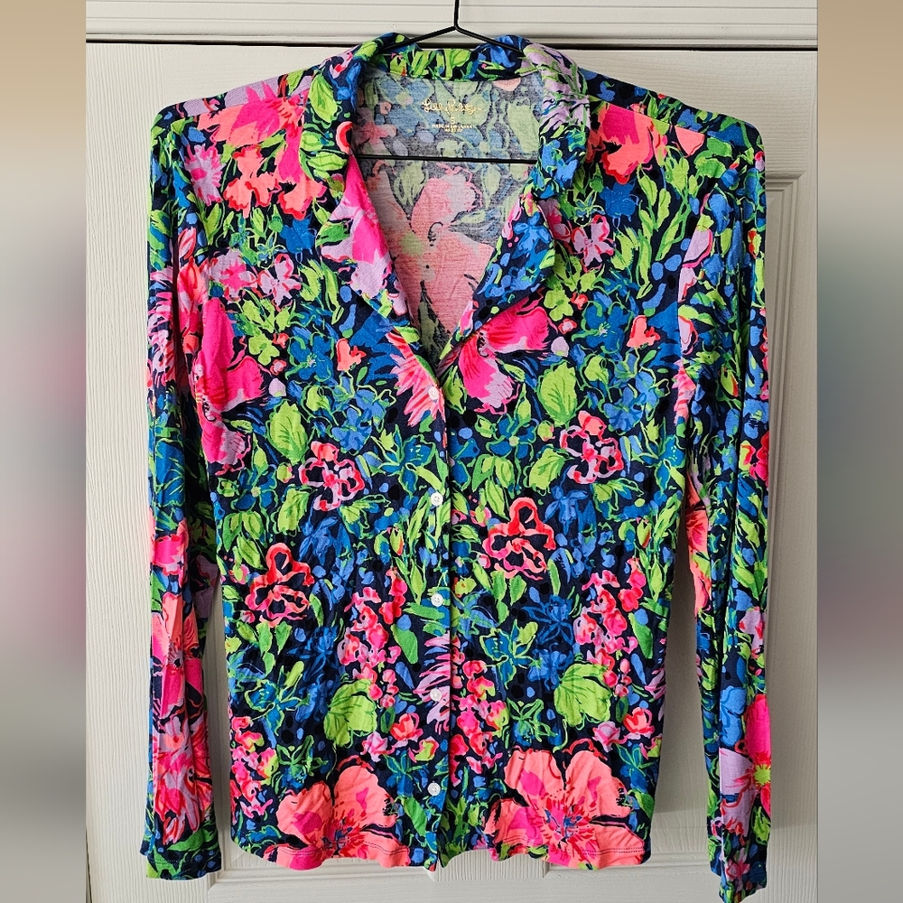 Lily Pulitzer Long Sleeve Night Shirt